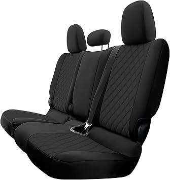 FH Group Custom Fit Car Seat Covers Specifically Made for 2020-2024 Jeep Gladiator, Ultraflex Neoprene Water Resistant Automotive Seat Covers - Rear Set Black